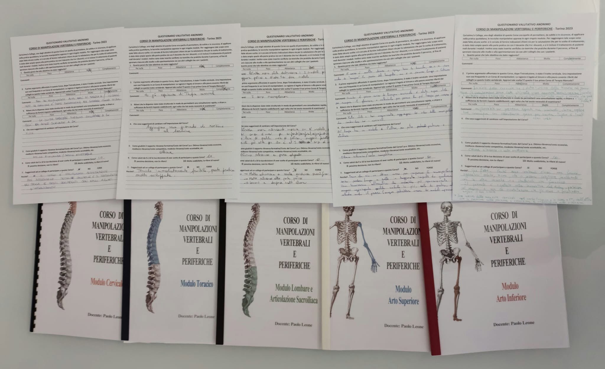 Le dispense del corso di manipolazioni vertebrali